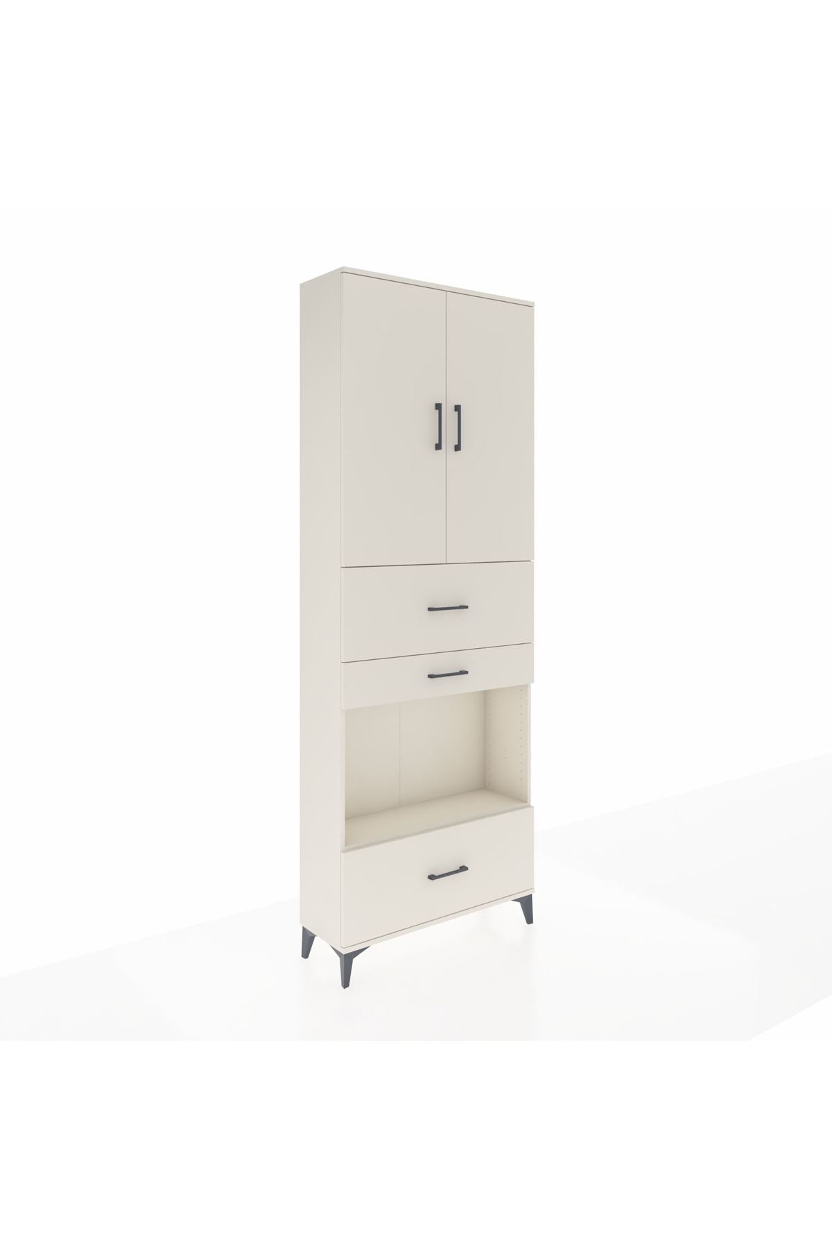 Arges Dolap 4 Raflı 3 Çekmeceli 2 Kapaklı 88x30x243 - S33M173V1A