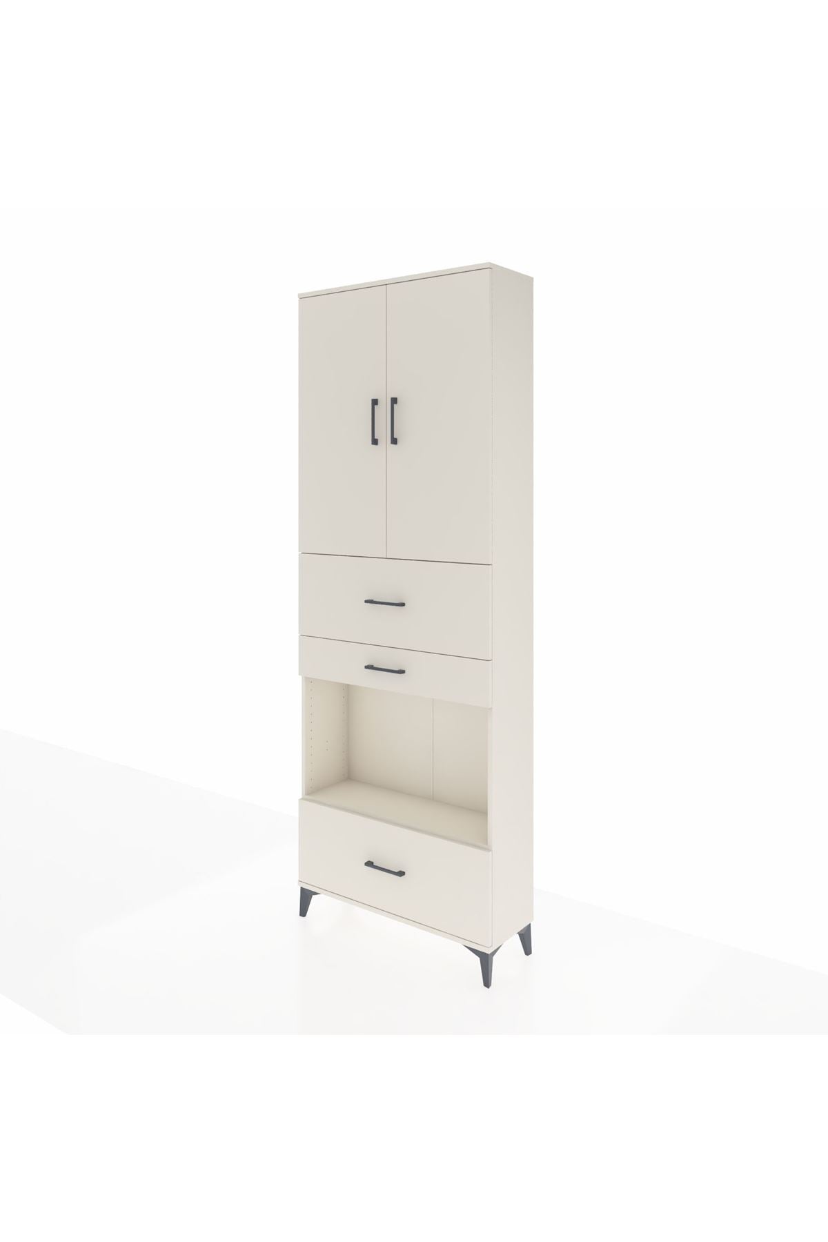 Arges Dolap 4 Raflı 3 Çekmeceli 2 Kapaklı 88x30x243 - S33M173V1A
