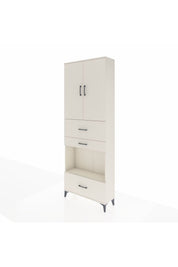 Arges Dolap 4 Raflı 3 Çekmeceli 2 Kapaklı 88x30x243 - S33M173V1A