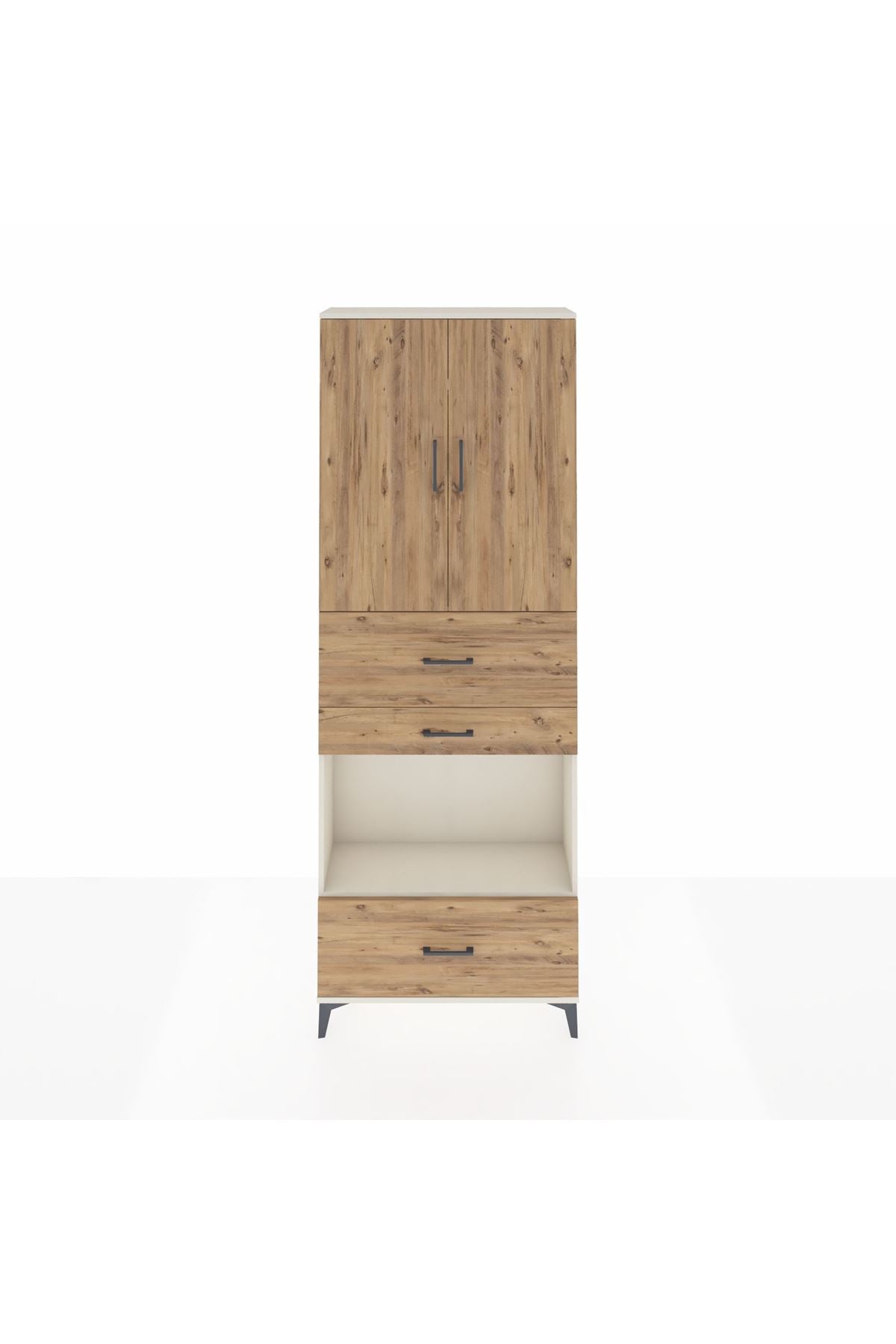 Arges Dolap 4 Raflı 3 Çekmeceli 2 Kapaklı 88x30x243 - S33M173V3A