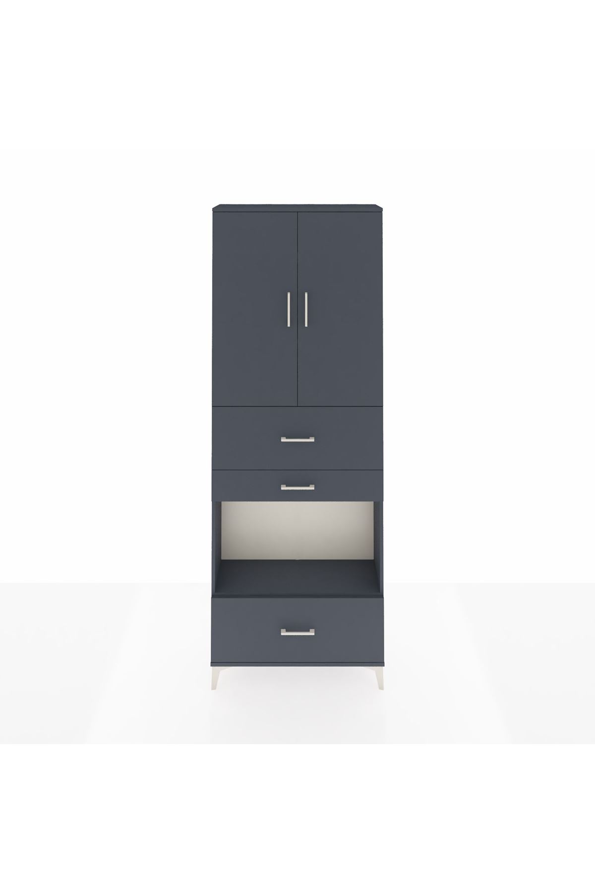 Arges Dolap 4 Raflı 3 Çekmeceli 2 Kapaklı 88x30x243 - S33M173V5A
