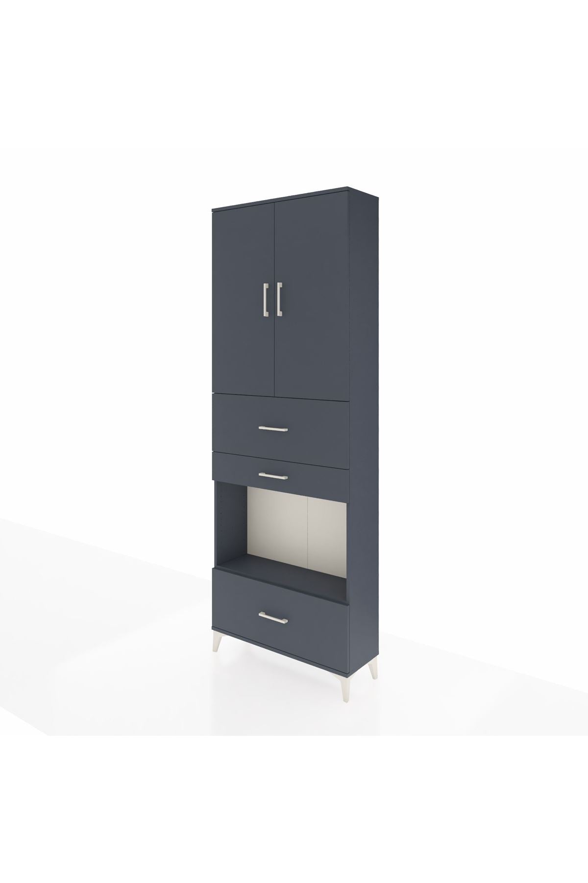 Arges Dolap 4 Raflı 3 Çekmeceli 2 Kapaklı 88x30x243 - S33M173V5A