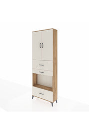Arges Dolap 4 Raflı 3 Çekmeceli 2 Kapaklı 88x30x243 - S33M173V7A