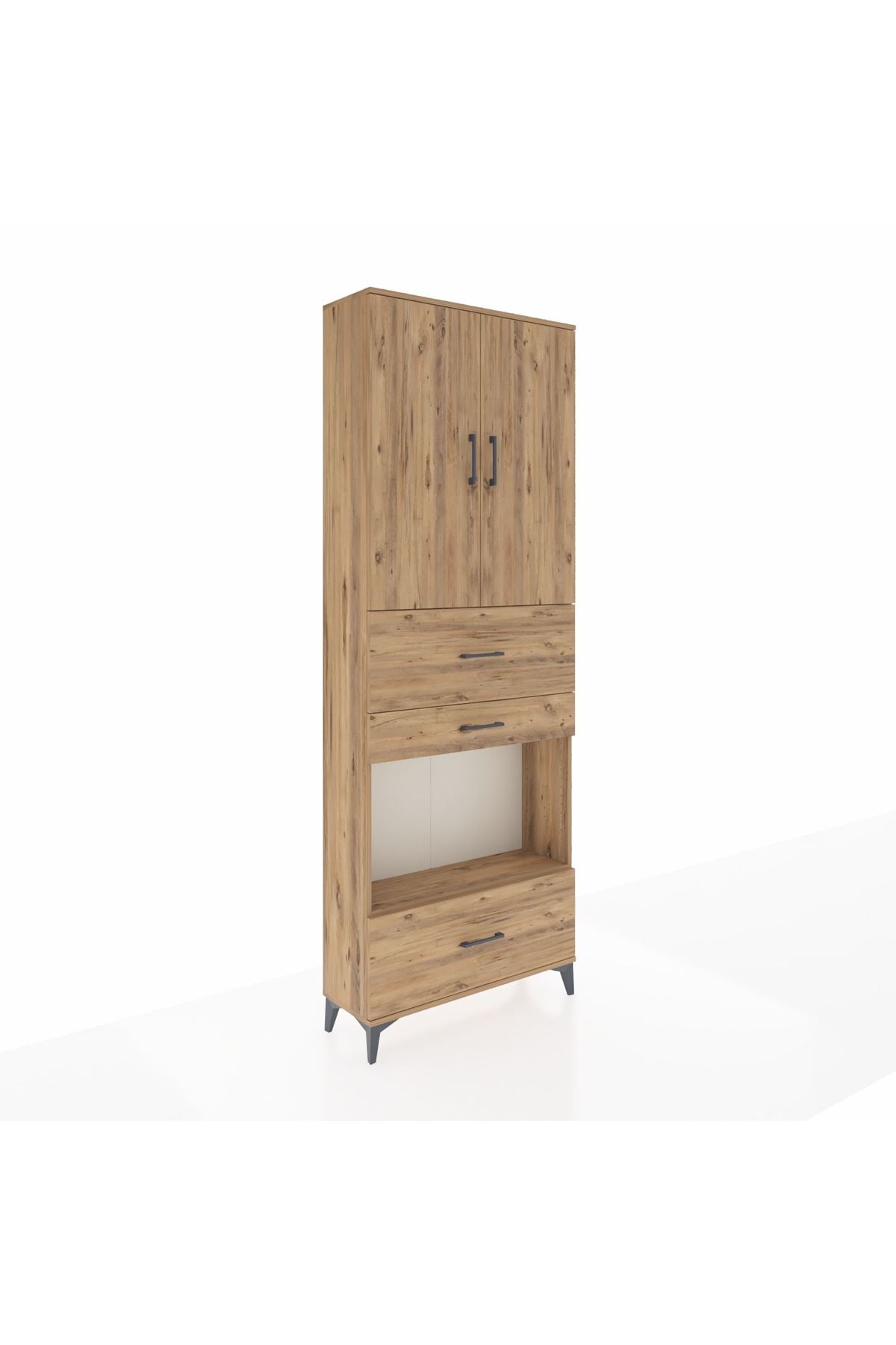 Arges Dolap 4 Raflı 3 Çekmeceli 2 Kapaklı 88x30x243 - S33M173V9A