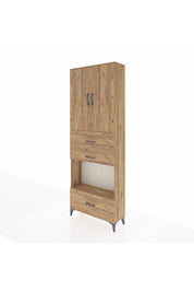 Arges Dolap 4 Raflı 3 Çekmeceli 2 Kapaklı 88x30x243 - S33M173V9A