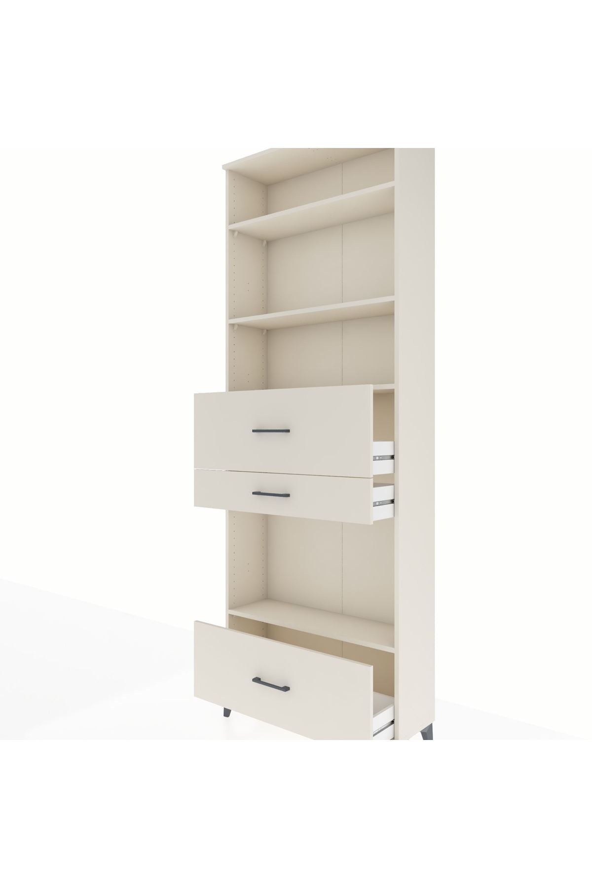 Arges Dolap 4 Raflı 3 Çekmeceli 88x30x243 - S33M174V1A
