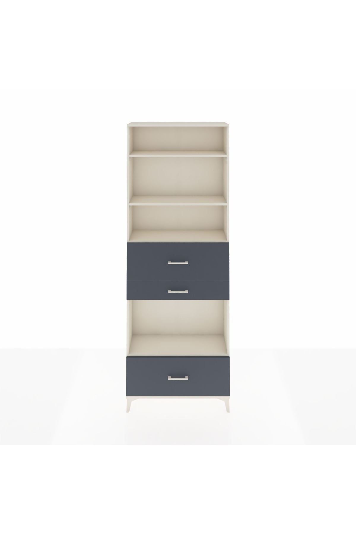 Arges Dolap 4 Raflı 3 Çekmeceli 88x30x243 - S33M174V2A