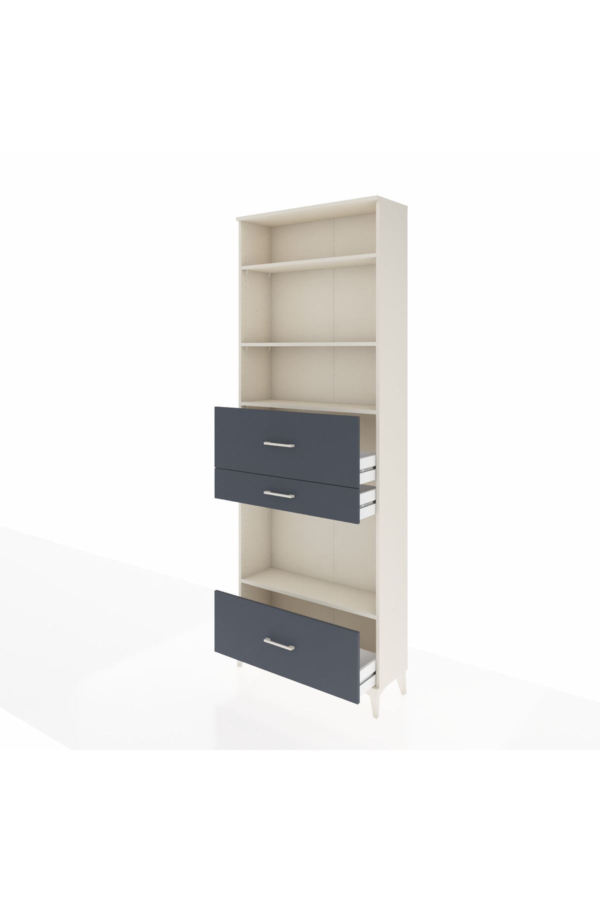 Arges Dolap 4 Raflı 3 Çekmeceli 88x30x243 - S33M174V2A