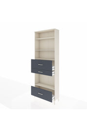 Arges Dolap 4 Raflı 3 Çekmeceli 88x30x243 - S33M174V2A