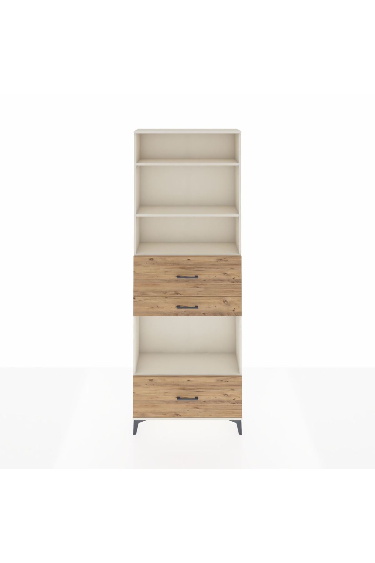 Arges Dolap 4 Raflı 3 Çekmeceli 88x30x243 - S33M174V3A