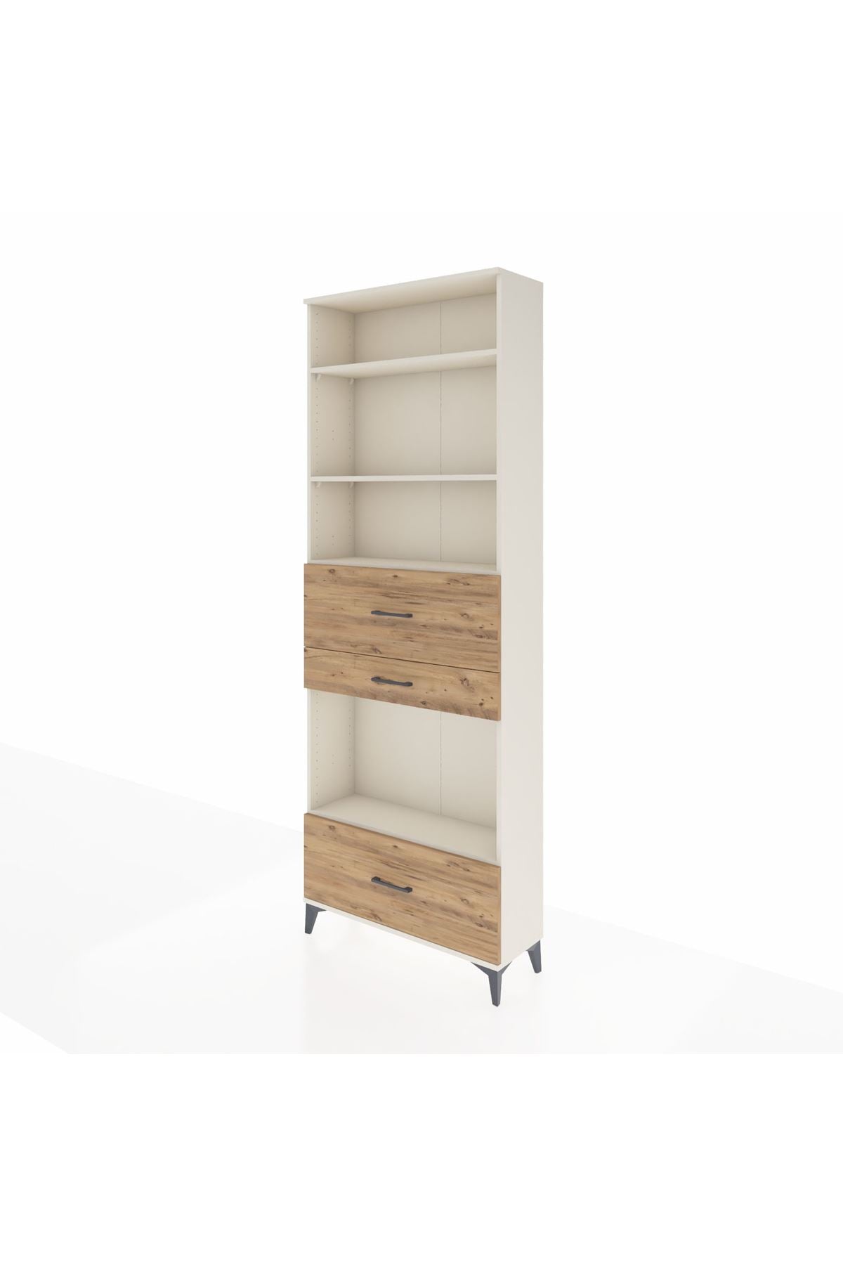 Arges Dolap 4 Raflı 3 Çekmeceli 88x30x243 - S33M174V3A