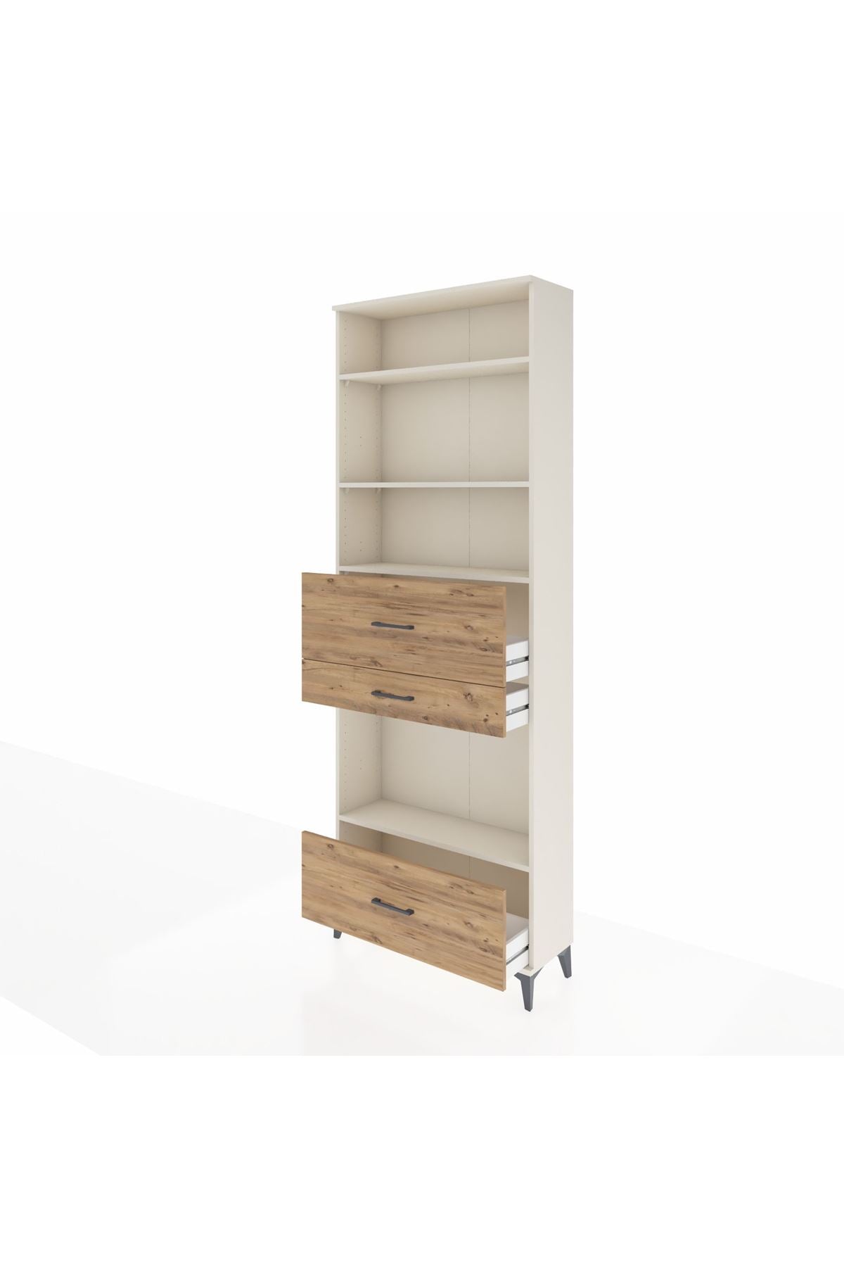 Arges Dolap 4 Raflı 3 Çekmeceli 88x30x243 - S33M174V3A