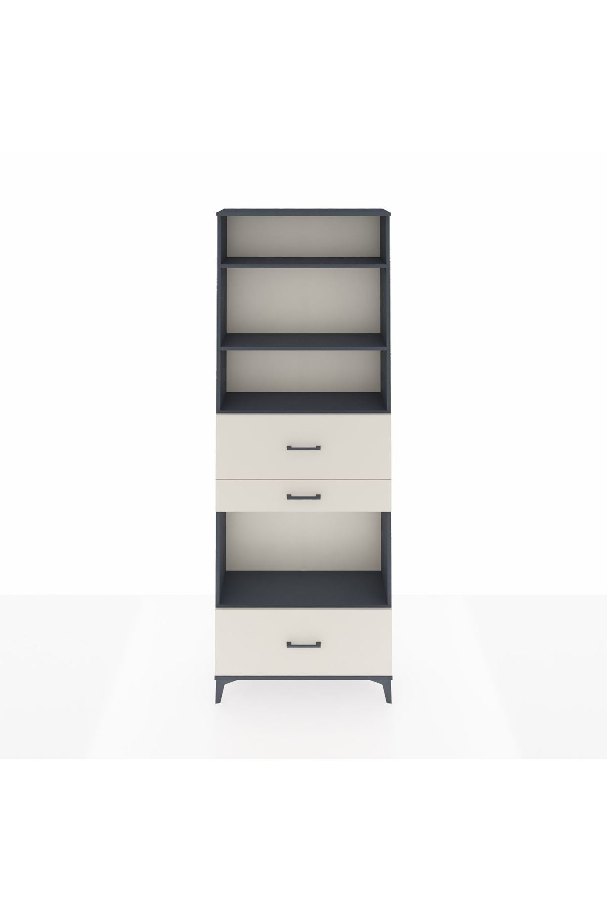 Arges Dolap 4 Raflı 3 Çekmeceli 88x30x243 - S33M174V4A
