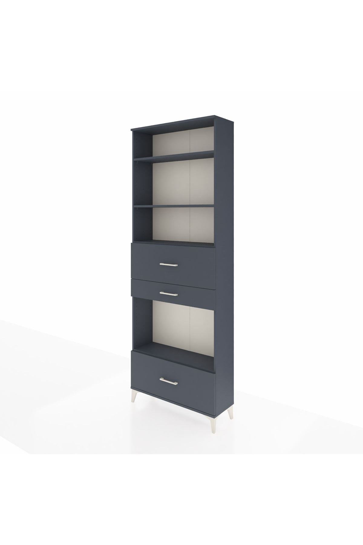 Arges Dolap 4 Raflı 3 Çekmeceli 88x30x243 - S33M174V5A
