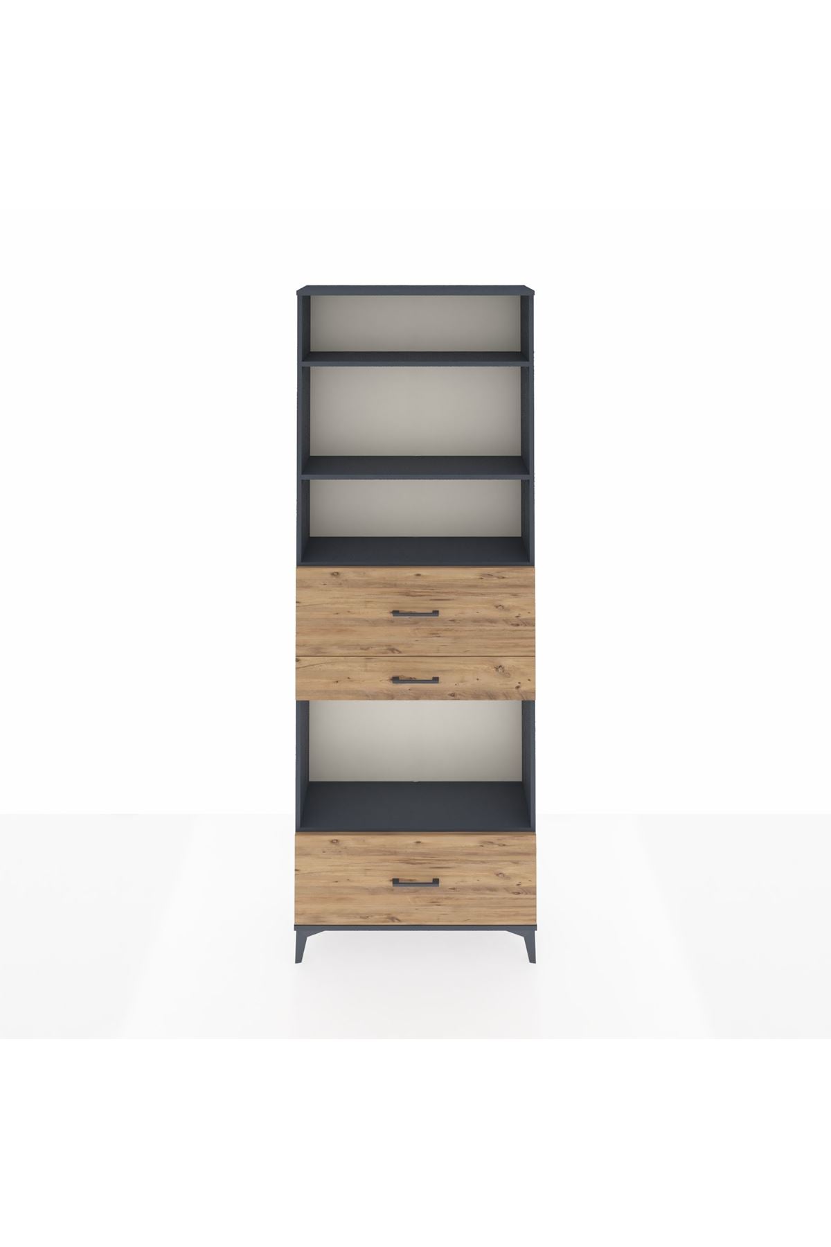Arges Dolap 4 Raflı 3 Çekmeceli 88x30x243 - S33M174V6A