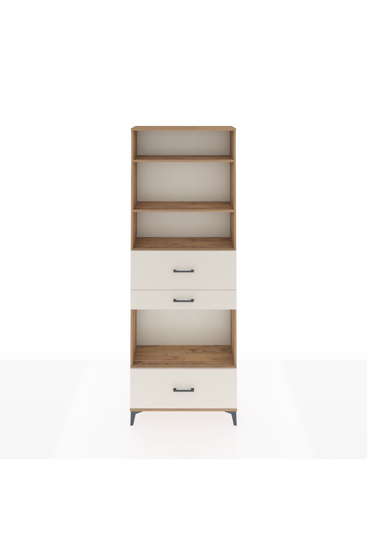 Arges Dolap 4 Raflı 3 Çekmeceli 88x30x243 - S33M174V7A