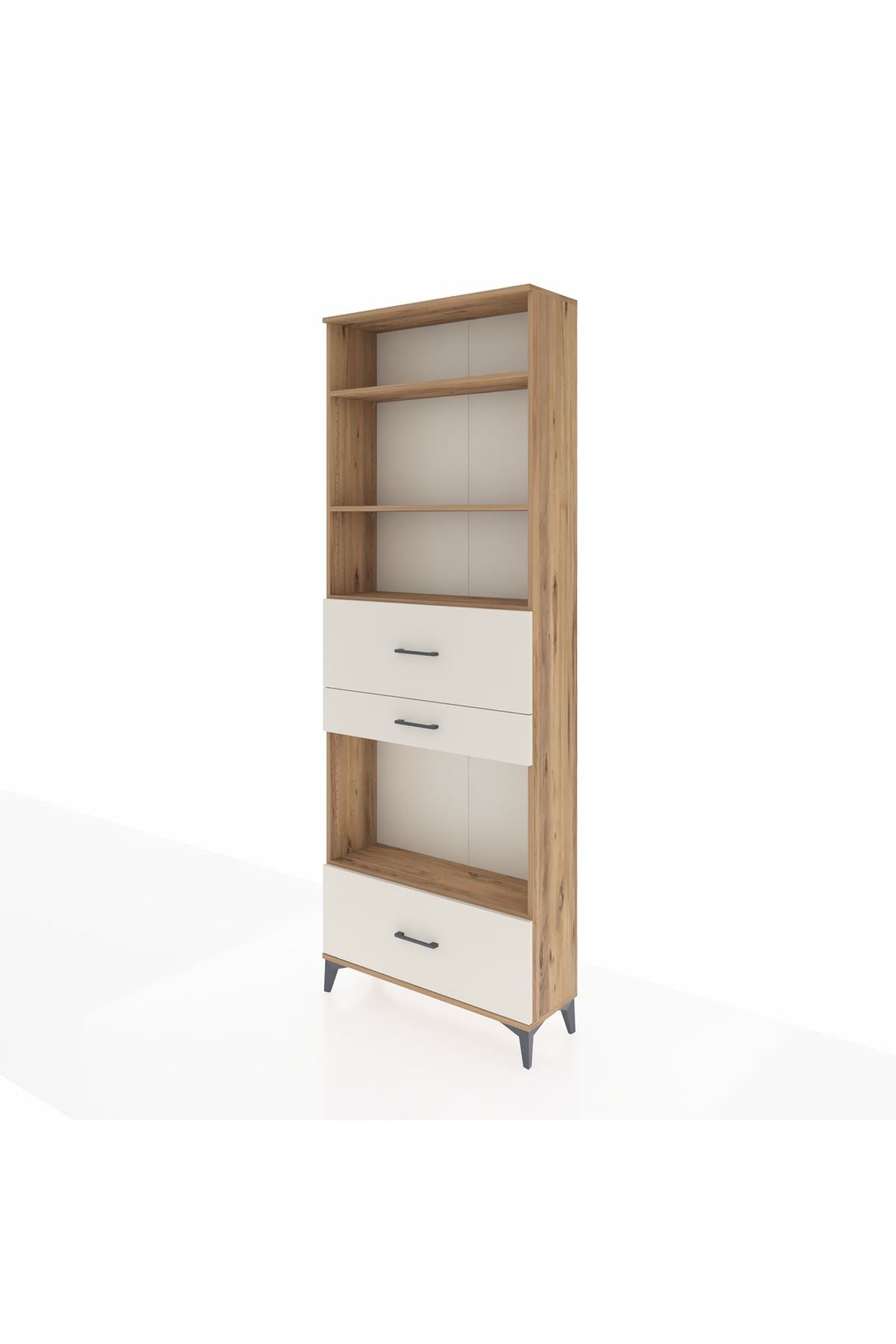 Arges Dolap 4 Raflı 3 Çekmeceli 88x30x243 - S33M174V7A