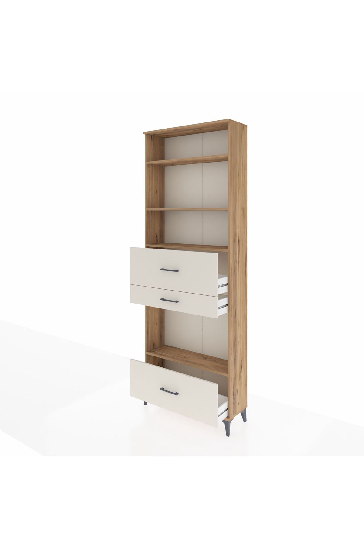 Arges Dolap 4 Raflı 3 Çekmeceli 88x30x243 - S33M174V7A