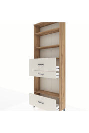 Arges Dolap 4 Raflı 3 Çekmeceli 88x30x243 - S33M174V7A