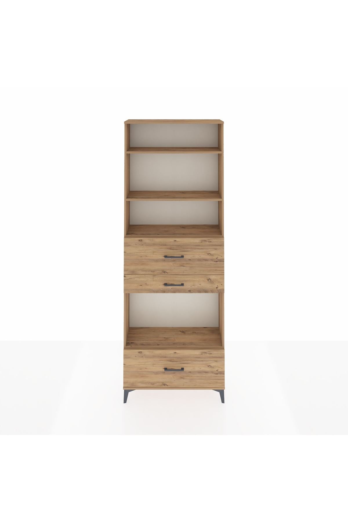 Arges Dolap 4 Raflı 3 Çekmeceli 88x30x243 - S33M174V9A