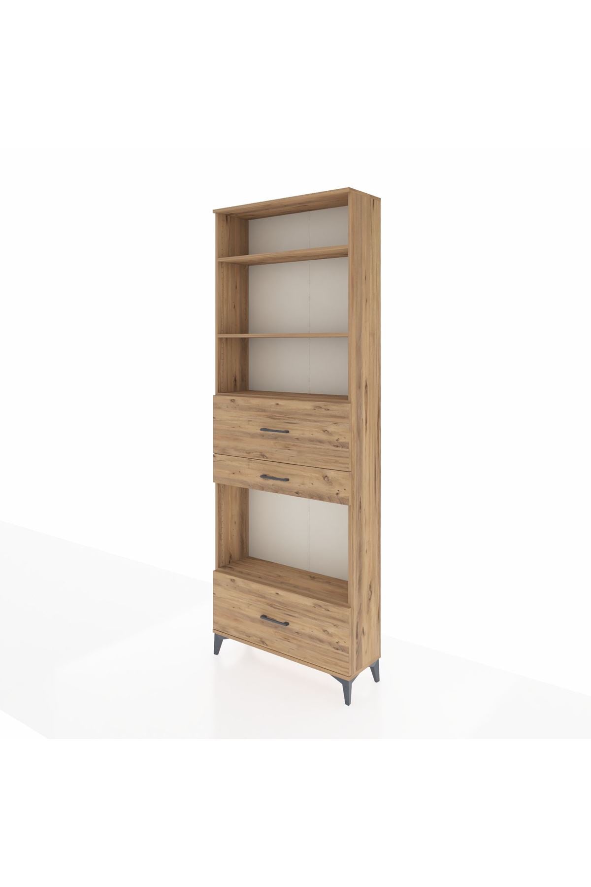 Arges Dolap 4 Raflı 3 Çekmeceli 88x30x243 - S33M174V9A
