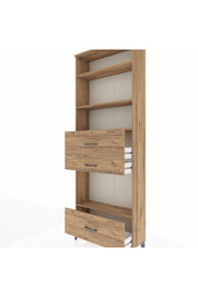 Arges Dolap 4 Raflı 3 Çekmeceli 88x30x243 - S33M174V9A