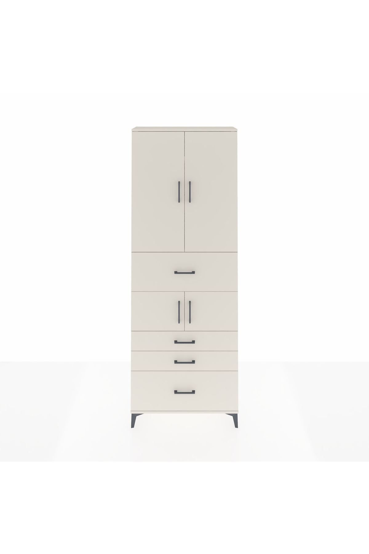 Arges Dolap 4 Raflı 4 Çekmeceli 4 Kapaklı 88x30x243 - S33M175V1A
