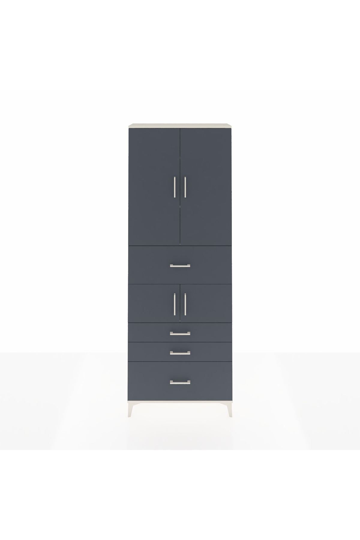 Arges Dolap 4 Raflı 4 Çekmeceli 4 Kapaklı 88x30x243 - S33M175V2A