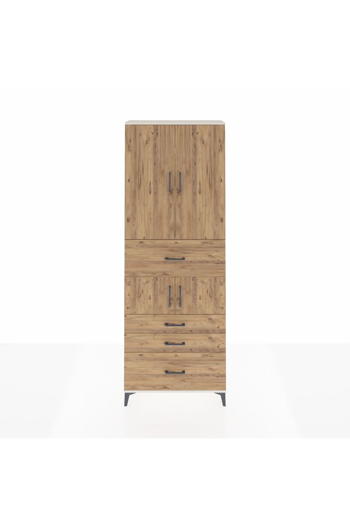 Arges Dolap 4 Raflı 4 Çekmeceli 4 Kapaklı 88x30x243 - S33M175V3A