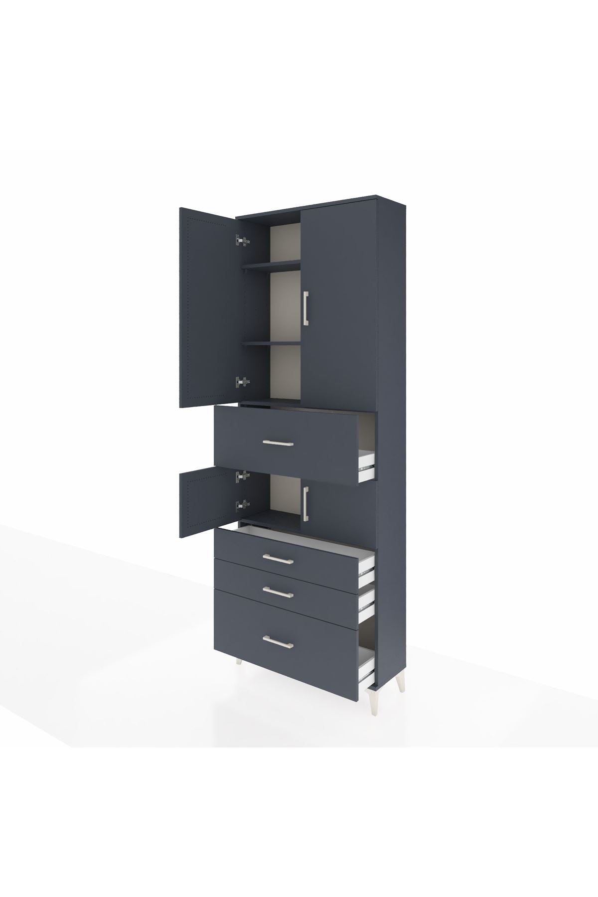 Arges Dolap 4 Raflı 4 Çekmeceli 4 Kapaklı 88x30x243 - S33M175V5A