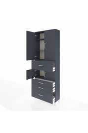 Arges Dolap 4 Raflı 4 Çekmeceli 4 Kapaklı 88x30x243 - S33M175V5A