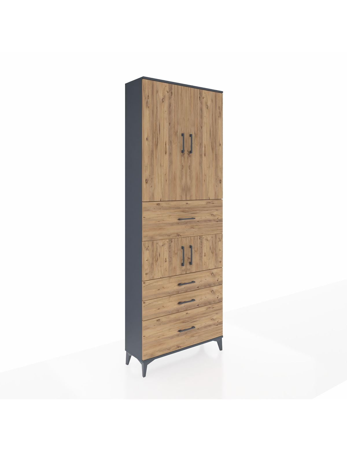 Arges Dolap 4 Raflı 4 Çekmeceli 4 Kapaklı 88x30x243 - S33M175V6A