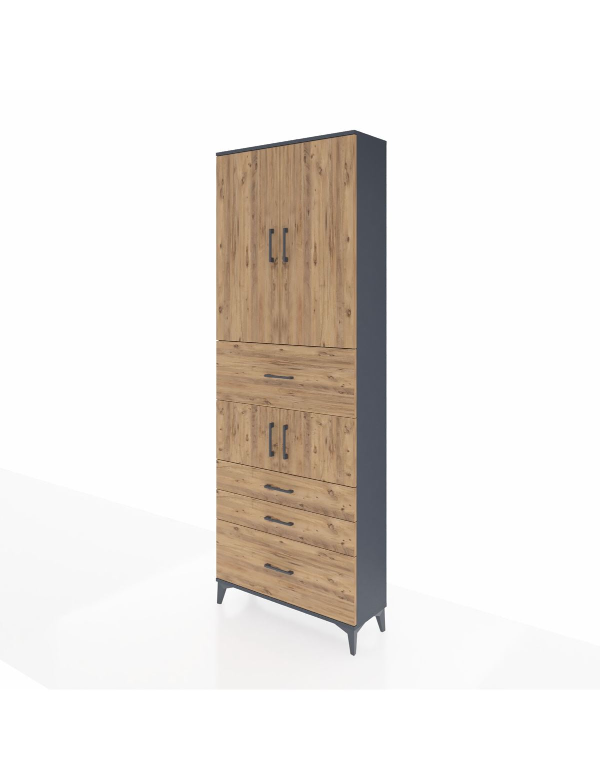 Arges Dolap 4 Raflı 4 Çekmeceli 4 Kapaklı 88x30x243 - S33M175V6A