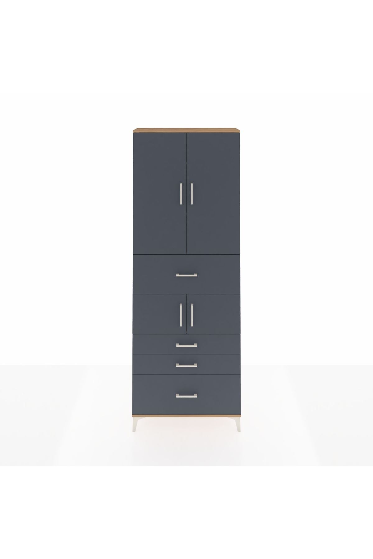 Arges Dolap 4 Raflı 4 Çekmeceli 4 Kapaklı 88x30x243 - S33M175V8A