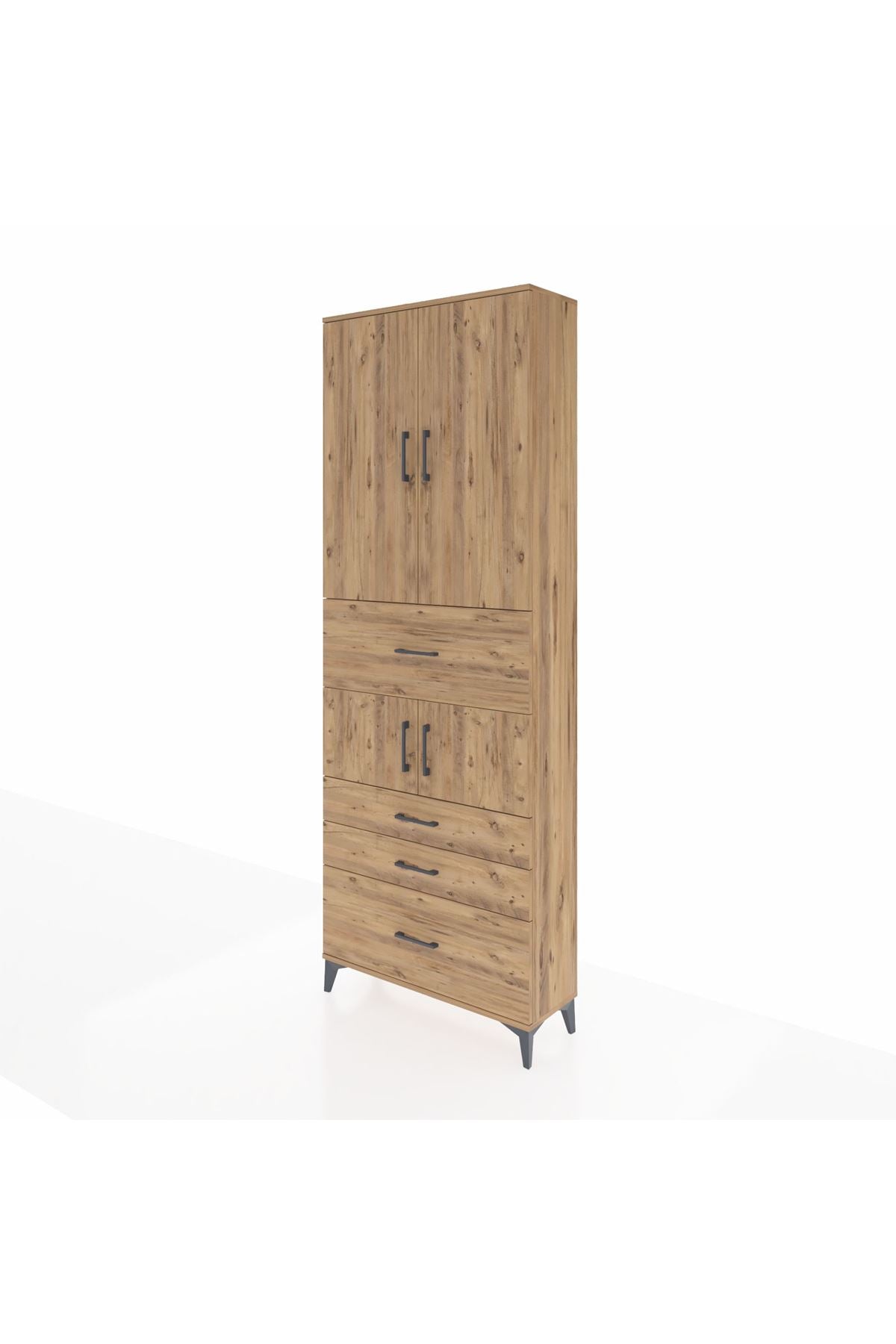 Arges Dolap 4 Raflı 4 Çekmeceli 4 Kapaklı 88x30x243 - S33M175V9A
