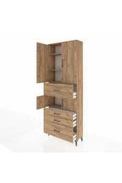 Arges Dolap 4 Raflı 4 Çekmeceli 4 Kapaklı 88x30x243 - S33M175V9A