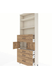 Arges Dolap 4 Raflı 4 Çekmeceli 2 Kapaklı 88x30x243 - S33M176V3A