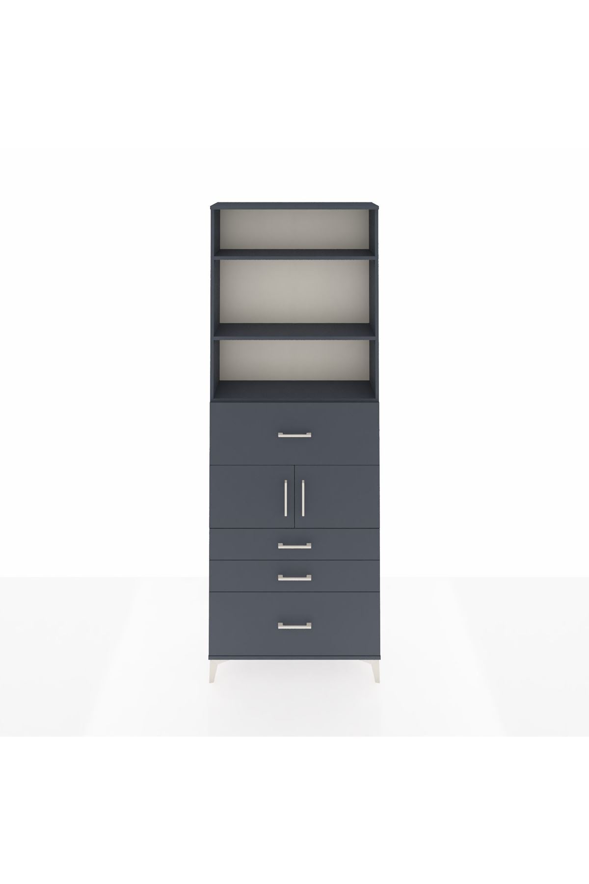 Arges Dolap 4 Raflı 4 Çekmeceli 2 Kapaklı 88x30x243 - S33M176V5A