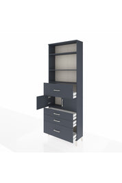 Arges Dolap 4 Raflı 4 Çekmeceli 2 Kapaklı 88x30x243 - S33M176V5A
