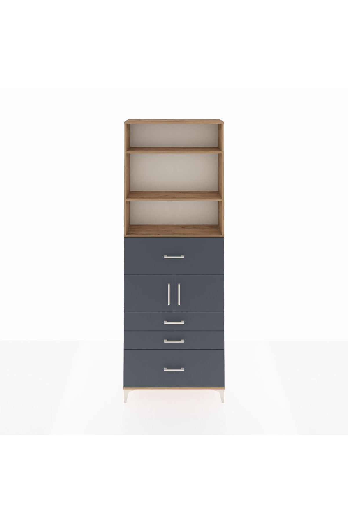 Arges Dolap 4 Raflı 4 Çekmeceli 2 Kapaklı 88x30x243 - S33M176V8A