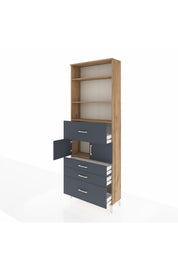 Arges Dolap 4 Raflı 4 Çekmeceli 2 Kapaklı 88x30x243 - S33M176V8A