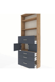 Arges Dolap 4 Raflı 4 Çekmeceli 2 Kapaklı 88x30x243 - S33M176V8A