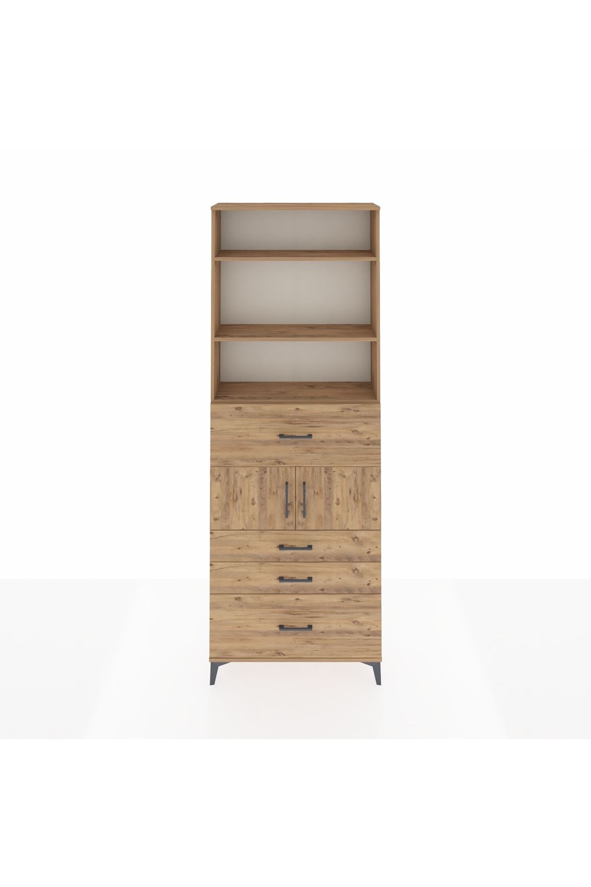 Arges Dolap 4 Raflı 4 Çekmeceli 2 Kapaklı 88x30x243 - S33M176V9A