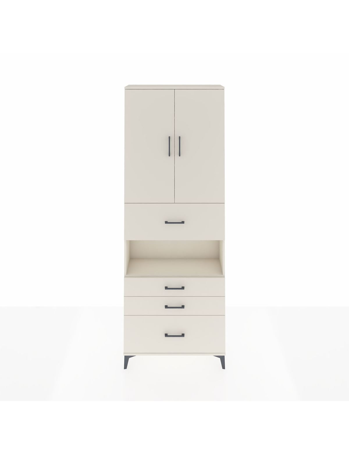 Arges Dolap 4 Raflı 4 Çekmeceli 2 Kapaklı 88x30x243 - S33M177V1A