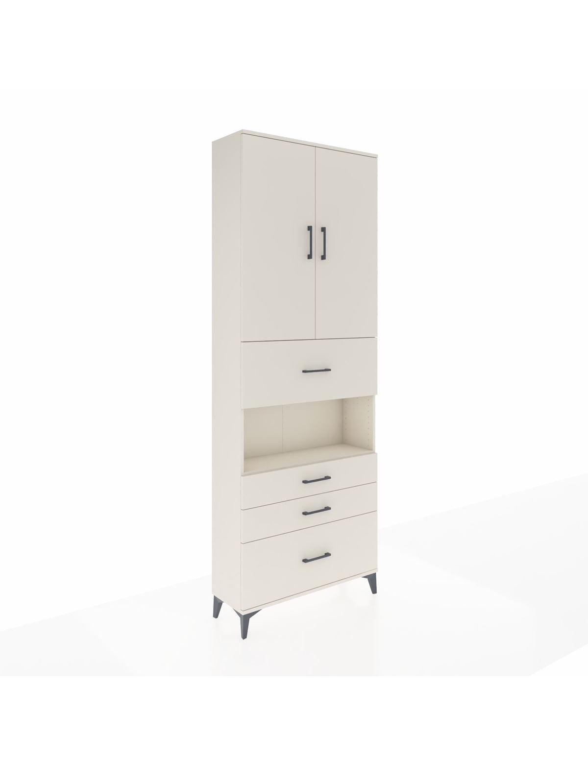 Arges Dolap 4 Raflı 4 Çekmeceli 2 Kapaklı 88x30x243 - S33M177V1A