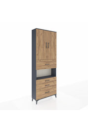 Arges Dolap 4 Raflı 4 Çekmeceli 2 Kapaklı 88x30x243 - S33M177V6A