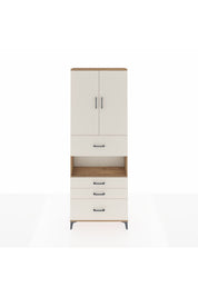 Arges Dolap 4 Raflı 4 Çekmeceli 2 Kapaklı 88x30x243 - S33M177V7A
