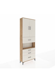 Arges Dolap 4 Raflı 4 Çekmeceli 2 Kapaklı 88x30x243 - S33M177V7A