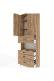 Arges Dolap 4 Raflı 4 Çekmeceli 2 Kapaklı 88x30x243 - S33M177V9A