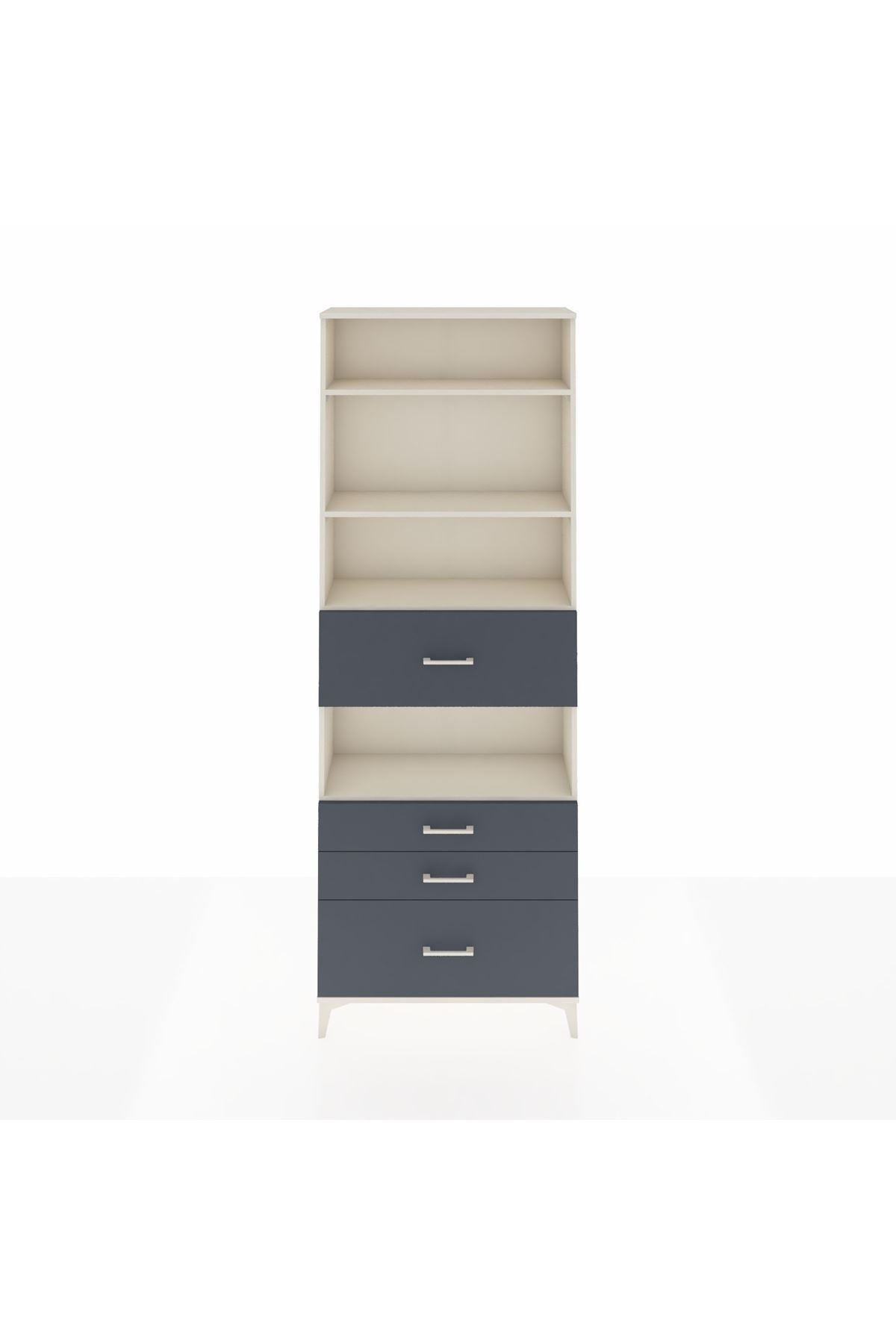 Arges Dolap 4 Raflı 4 Çekmeceli 88x30x243 - S33M178V2A